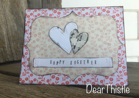 Happy together simple hand-made cards - DearThistle
