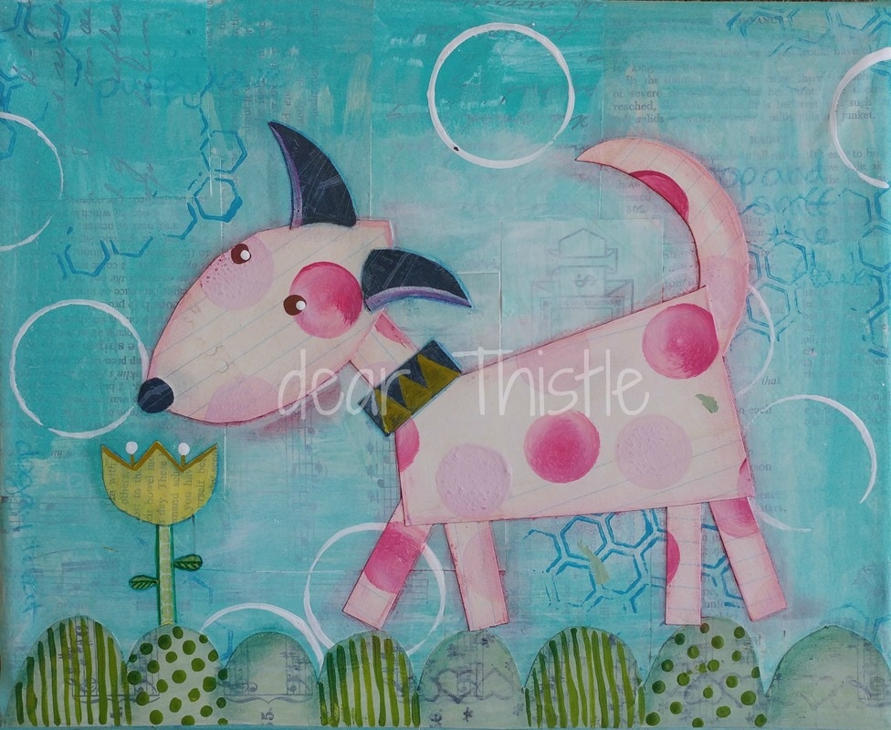 Stop and Sniff the Flowers - Mixed Media